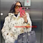 ZARA NEW WOMAN FAUX FUR JACKET ZW COLLECTION SNOW LEOPARD S,M,L 4360/241