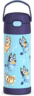 Thermos FUNtainer Stainless Steel 14oz/410mL Straw Bottle, Bluey