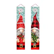 Christmas Porch Sign Door Banner Decoration Hanging Sign Flag for Home Indoor Outdoor Wall -Christmas tree