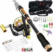 [BNTTEAM] Spinning Rod and Reel Combo 2.1m,2.4m,3.0m 3.6m Carbon Telescopic Fishing Rod 13BB Fishing Reel Bag Lures Line Hooks Set