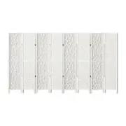 Artiss Clover Room Divider Screen Privacy Wood Dividers Stand 8 Panel White