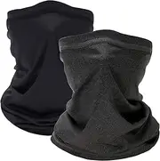 Neck Gaiter,2 Pack Breathable Cooling Neck Gaiters,UPF 50 Ice Silk Face Shield Scarf,H HOME-MART Multifunctional Buffs Headwear Bandana Face Cover,Stretchy Balaclava Neck Warmer