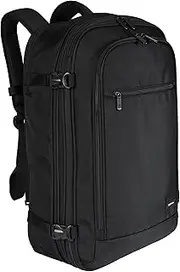 Amazon Basics Travel Backpack Carry On Flight Approved, Lightweight, Expandable, Dual Use as Backpack or Shoulder Bag, Black