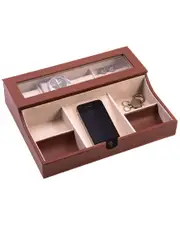 Bey-Berk Brown Valet Case