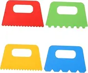 Ergonomic Boys and Girls Drawing Tool 4pcs Painting Scraping Brushes for Preschool Art Classes Random Color