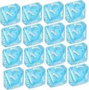 KONTONTY 20Pcs Acrylic Dice Transparent Irregular Sided Dice for Math Games Role Playing and Tabletop Fun Easy to Read Numbers for Educational Use