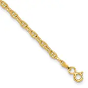 Solid 14K Yellow Gold 3.0mm Mariners Link Chain nan