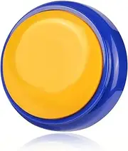 zolyet 30 Seconds Recordable Talking Button Voice Cus Playback Sound Buttons for Dogs Toy Answer Buzzers Parent-Child active Par Noise Makers Yellow