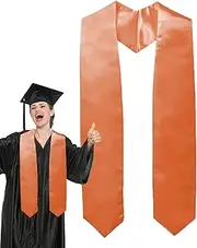 [Generic] Adult Plain Graduation Stole,72 INCH Long Unisex Adult Plain Graduation Stole | Academic Ceremony Accessories, Creative Stole Sash For Graduation Party