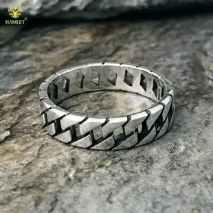 齒輪純銀個性飾品男復古歐美戒指