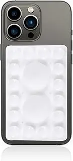 ZYCCER Silicone Suction Phone Holder Mount,Compatible with iPhone and Android Cases Hands-Free Mirror Shower Phone Holder, Strong Grip Holder for Selfies and Videos - Durable (White)