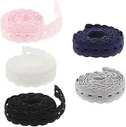 5Pcs Elastic Lace Ribbon Head Wrap Making Lace for DIY Hair Bands for Accessories and Crafts