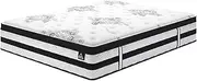 [STARRY EUCALYPT] Double High Resilience Memory Foam Mattress SyncCoil 5-Zone Spring 34cm Thickness, Medium Firm Euro Top Bed Mattress with Enhanced Edge Support and Airflow Design,Darcy White