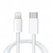 Axiom LGMUSBCMW03-AX AXIOM LIGHTNING TO USB-C M/M ADAPTER CABLE - WHITE 3FT