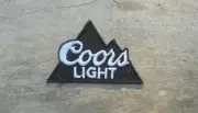 BLACK COORS LIGHT MOUNTAIN BACK DROP IRON ON BACK PATCH 2.25 BY 1.5"