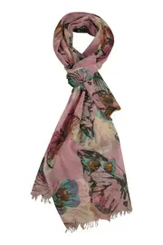 Joy Butterfly Print Grayed Scarf--MSD-SCJOY