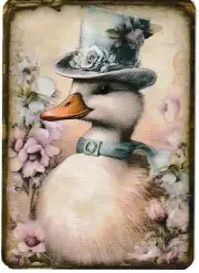 Junk Journal Art Cards, Easter Babies, 6 pcs, 3" x 5"