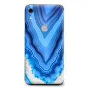 Skins Decal Wrap for Apple iPhone XR - Crystal Blue Ice Marble