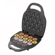 Mini donut maker, 1400w donut maker, can make 16 donuts, double-sided heating, n