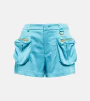 [Blumarine] Blumarine Low-rise satin shorts AU 4 blue