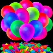 UV Neon Light Florescent Balloons 100 Pc