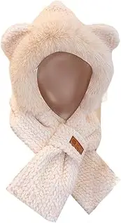 [Tadill] Plush Hooded Scarf Animals Hat for Cycling Parties Outdoor Cosplay