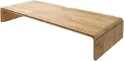 IWOWHERO Durable Bamboo Computer Monitor Riser Stand Desktop Storage Organizer for Home Office School Elevate Your Monitor to Reduce Neck Save Space