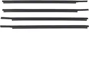 Car Window Weatherstrip Seal, 4 Pcs Car Door Window Moulding Trim Belt for SX4 2006 to 2014, 83821 56K00 000 4Pcs Window Moulding Trim Weatherstrip Window Seal, Dust Resistant