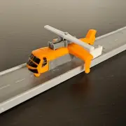 Orange Helicopter Transport NEW Road To Gold Driven Battat Pocket Micro Toy Car