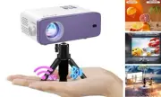 Mini Projector, 1080P Full HD WiFi Bluetooth Video Projector, Portable