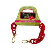 Red Purse N Alize Hand Bag Replacement Handle 14in Acrylic Oval Links