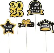SMASOLO 1 Set Elegant Graduation Centerpiece Picks of Vase Toppers for Graduation Party Decorations Multi Purpose Table Ornaments and Photo Booth Props and Reusable Designs
