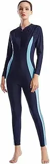 [WOWDECOR] Modest One Piece Swimsuits for Women Girls Full Coverage Burkini