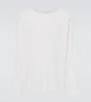 [Commas] Commas Cotton and linen T-shirt AU 96 white