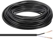 uxcell 65Ft 18/2 PVC Covered Wire, 300V SVT Round Lamp Cord Insulated Heat Resistant Electronical Flexible Cable for LED Lamp Wire Audio Cable Speaker, Black, UL Listed