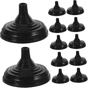 OFFSCH 24pcs Flagpole Base Flag Holder Office Desk Flag Stand Desk Small Flag Stand Table Small Flag Stand Mini Flag Stand Office Desk Decorations Mini Flag Base for Party Black Plastic