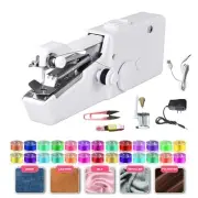 Portable Handheld Sewing Machine with Power Adapter and USB - This mini sewin...