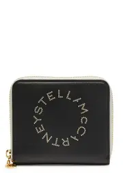Stella Mccartney Stella Logo Mini Faux Leather Wallet - Black ONE SIZE