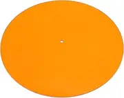 Record Player Mat, Turntable Mat Record Platter Slipmat, Acrylic Record Player Platter Slip Mats for 12 Inch Disc Acrylic Turntable Platter Mat (Orange)