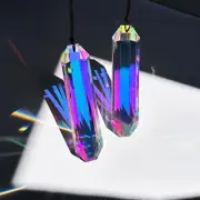 2PCS Large Crystal Suncatcher Prisms, Hanging Suncatchers Glass Prisms, Rainbow