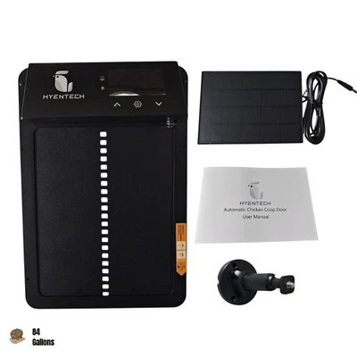 Solar Powered Automatic Chicken Coop Door with Timer & Light Sensor *Open Box