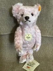 New Original Steiff Rose Genuine Mohair 1907 Classic Teddy Bear Squeaker 000263
