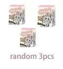 Set Of 3 Random Labubu Monster Character Keychains Random Anime Plushie Toy