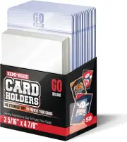 Semi-Rigid Card Holders Bundle - 100 Pack for Trading Cards and Sleeves