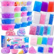 Crystal Unicorn Slime Kit For Girls 4-12, All-in-one Set Butter Slime,Glimmer