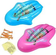 TLXLT 2 Bodyboards-2 Pack of Robust Inflatable for Slip and Slides, Beach, Pool