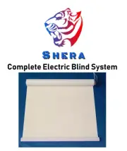 Electric Roller Blind System - Everything included! Choose your fabric colour