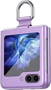 [ILING] Case for Samsung Galaxy Z Flip 6 5G (Z Flip6 5G) Mobile Phone Case, Ultra Thin Matte Bumper Protective Case, Samsung Galaxy Z Flip 6 5G (Z Flip6 5G) Cover PC Shockproof Case with Finger Ring