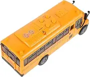 ORFOFE School Bus Model Toy Car Diecast School Bus Car Toy Friction Powered School Bus Mini Pickup Truck School Bus Die Cast Vehicles Small Bus Toys Simulation Bus Toy Small Toys Abs