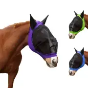 DERBY ORIGINALS UV-BLOCKER EXTRA COMFORT SOFT MESH LYCRA HORSE FLY MASK WITH EAR